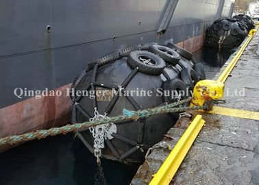 Pneumatic Rope Type Marine Dock Rubber Bumpers Fenders On The Shipboard For Berthing