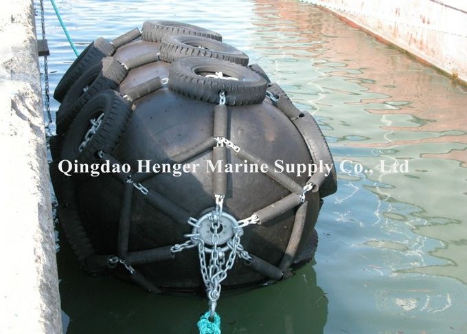 80kPa Marine Boat Fenders Boat Rubber Fender Black Color With CCS Certificate