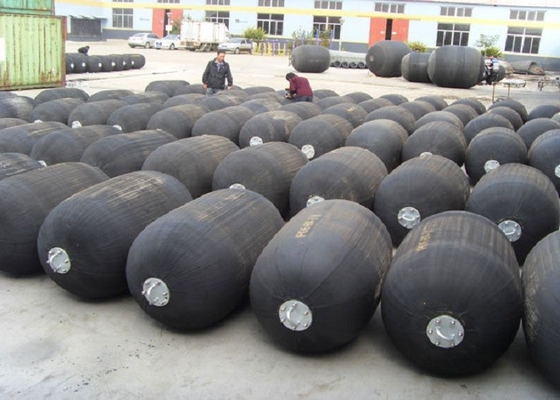 Black Inflatable Rubber Fender Marine Ball For Protecting The Hull