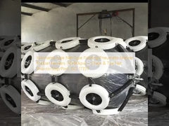 Yokohama type Net-Type Floating Pneumatic Marine Rubber Fenders (50/80kpa) – Chain & Tire Net, Ship-to-Ship/Port, ISO 17357