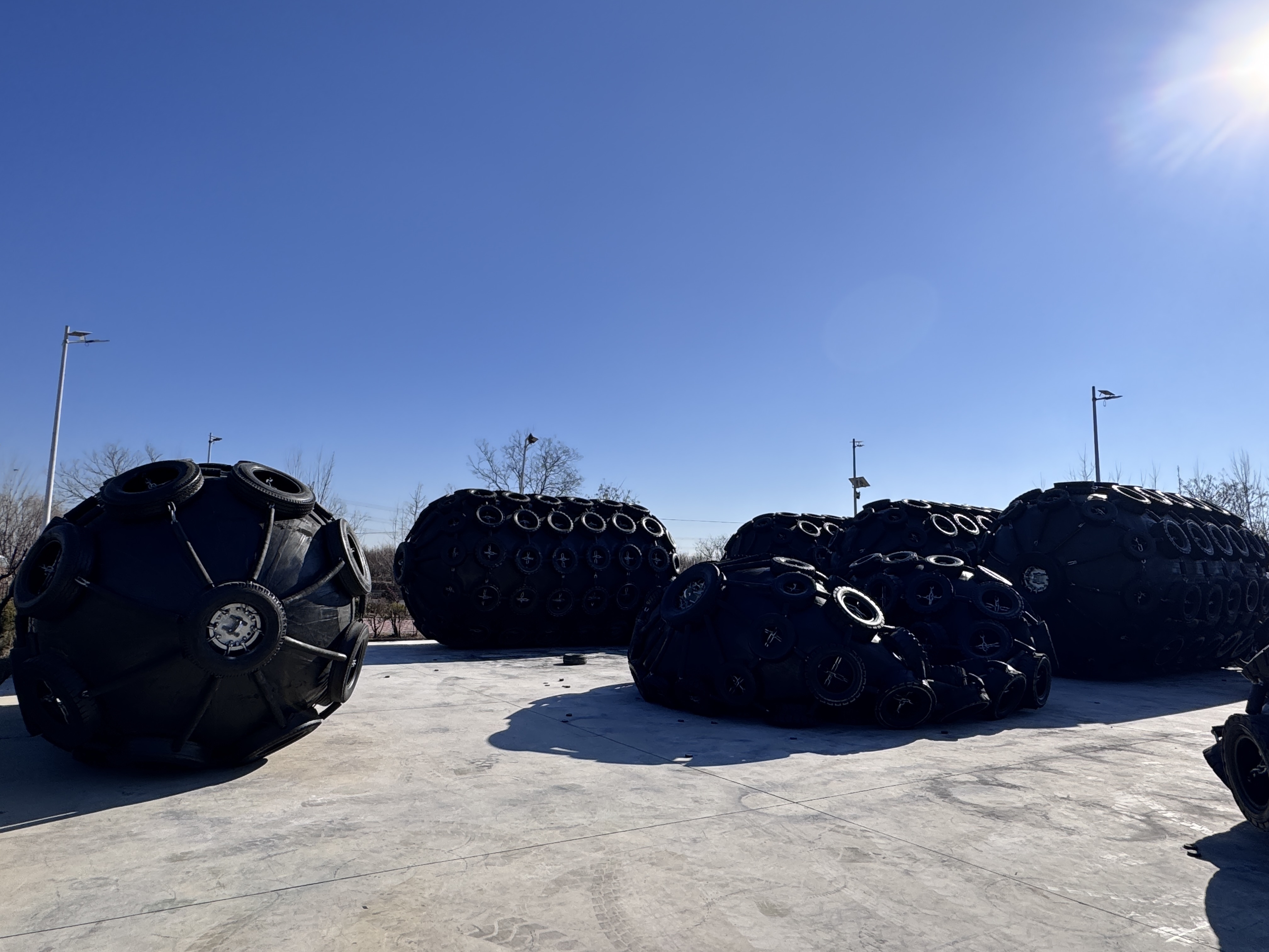 Ship Boat Berthing 50Kpa 80Kpa Rubber Fender Chain Tyre Net Heavy Duty ...
