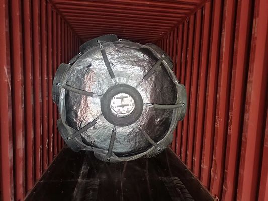 Quality 2X4m Foam Filled Fender With Chain Net 70kg/M³ Density 19mm Polyurea Thickness factory