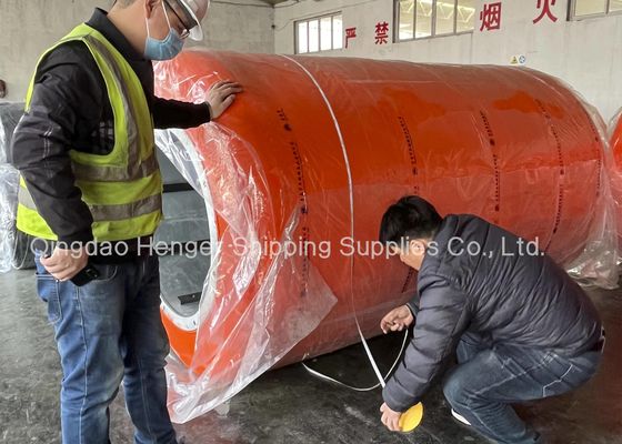 Quality Foam Filled Donut Fender Red Color For Port Protection factory