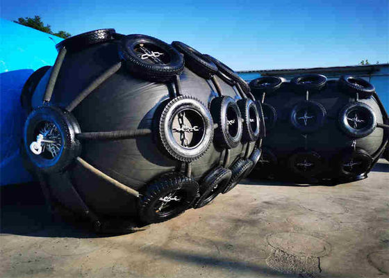 Quality Ship To Dock Protection Yokohama Rubber Pneumatic Fender With Chain And Tyre Net factory