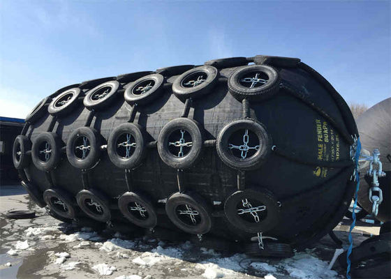 Quality 3.3*6.5M 50Kpa Yokohama type pneumatic rubber fender with chain and tye for sale factory