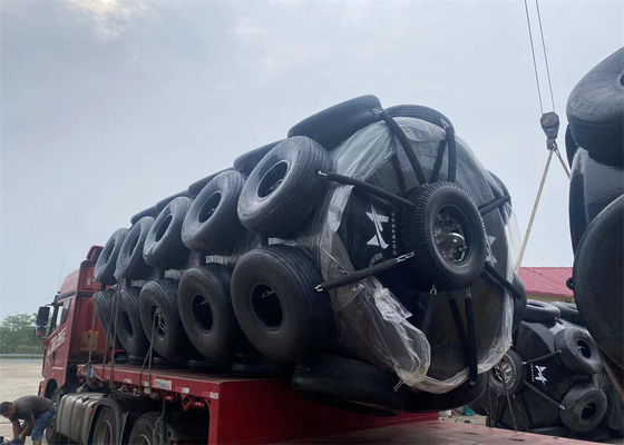 Quality EVA Material Foam Filled Fender With Tires And Chain Net For Ship Protection factory
