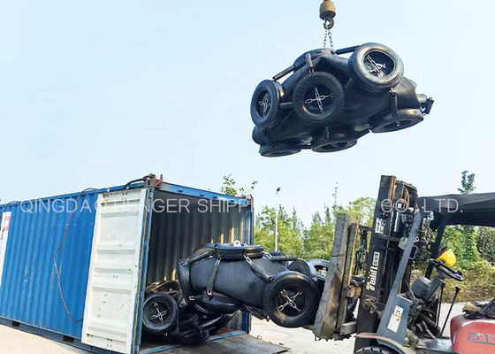 Quality Black Marine Pneumatic Rubber Fender ISO17357 Certified 80Kpa factory