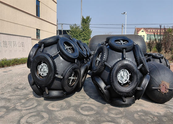 Quality Yokohama Type STS STD Pneumatic Rubber Fender Marine Fender With Tires Net factory