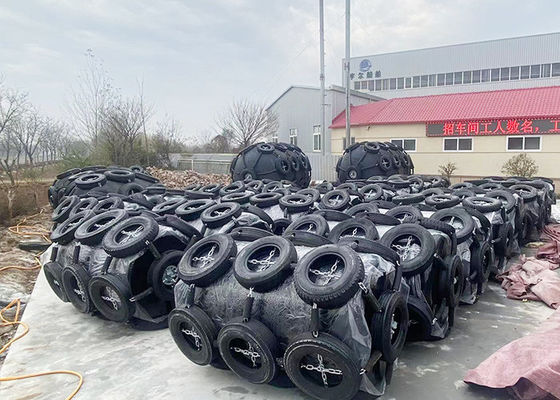 Quality STS And STD Marine Floating Tyre And Chain Net EVA Foam Filled Fender factory