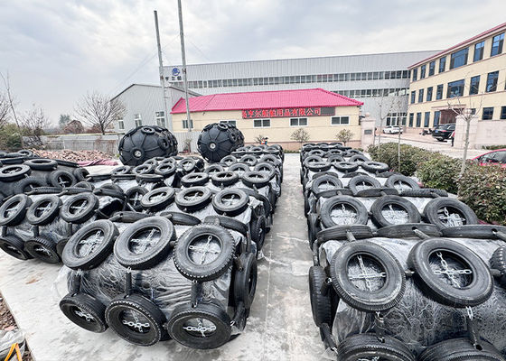 Quality STS And STD Marine Floating Tyre And Chain Net EVA Foam Filled Fender factory