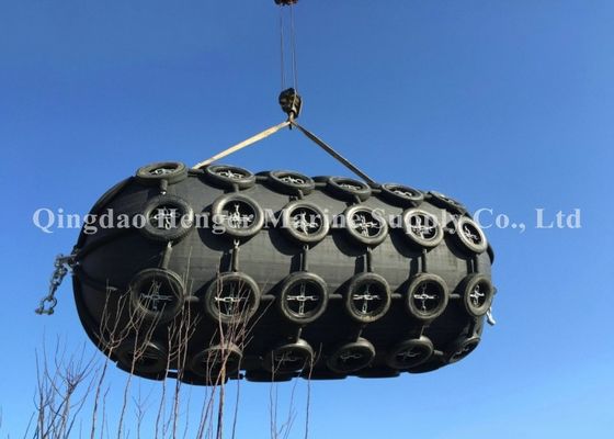 Quality Good Gas Tightness Inflatable Pneumatic Marine Fender D4.5 × L6m With Tyre Chain Net factory