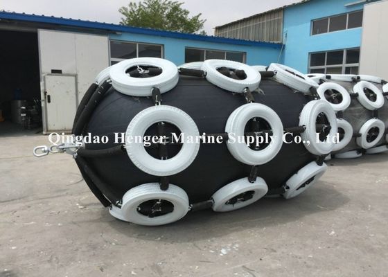 Quality 50 Kpa 80 Kpa Inflatable Marine Rubber Fender Black Color For Port And Dock factory
