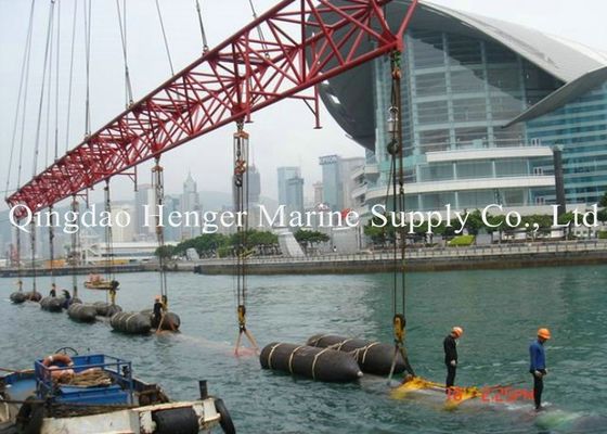 Quality Dia1.2mx10m Marine Rubber Airbag , Black Rubber Ship Launching Airbags factory