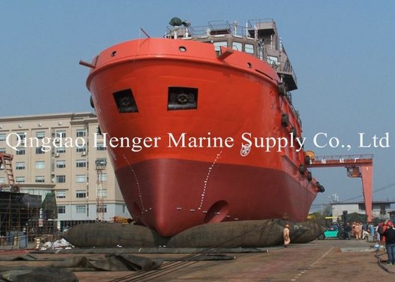 Quality ISO 14409 Certified Marine Rubber Airbag with 80kpa Working Pressure and Natural Rubber Material factory