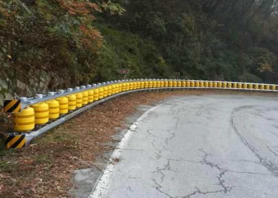 Quality Yellow Red Color Traffic Safety Roller Barrier Road Spinning Barrel D350XL500mm factory
