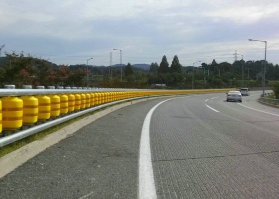 Quality Energy Absorption Road Roller Barrier , Rotating Roller Safety Barrier factory