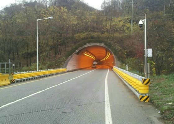 Quality PU Foam / EVA Traffic Safety Roller Barrier Road Spinning Barrel Customized Size factory