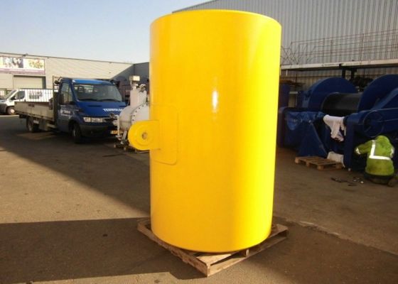 Quality Dia 2100 X Length 2750 Yellow Steel Mooring Pontoon For Mooring The Ship factory