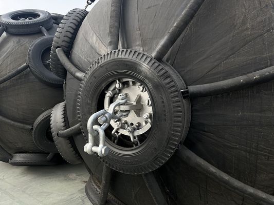 Quality 24 Months Wharf Protection Fender for Marine Protection in Black / Blue factory