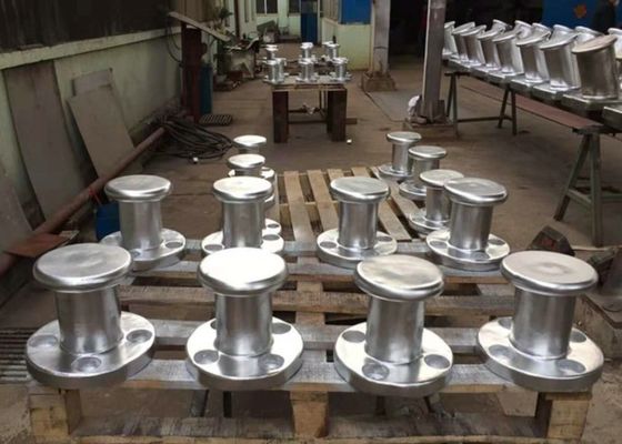 Quality 100 Ton Marine Docking Single Bitt Bollard Casting Iron Ship Mooring Bollard factory