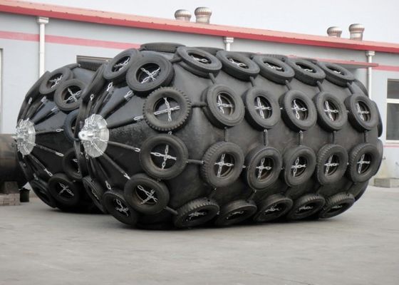 Quality Barge Tyre Dia 600mm Foam Filled Fender With Chain And Tyre Net factory