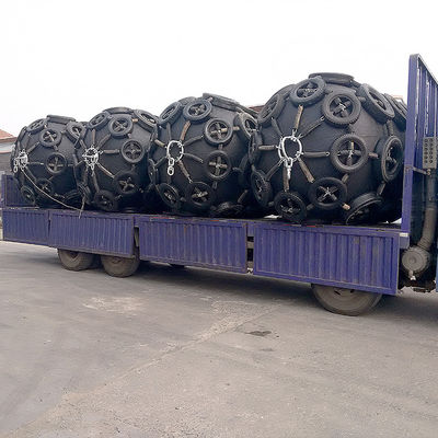Quality Rubber Pneumatic Marine Fender Dock Defense Boat Fender With Tyre To Vessel Mooring / Moor factory