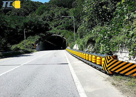 Quality Highway Safety Rolling Barrier Vehicle Safety Barrier For Median Strip Customized Color factory