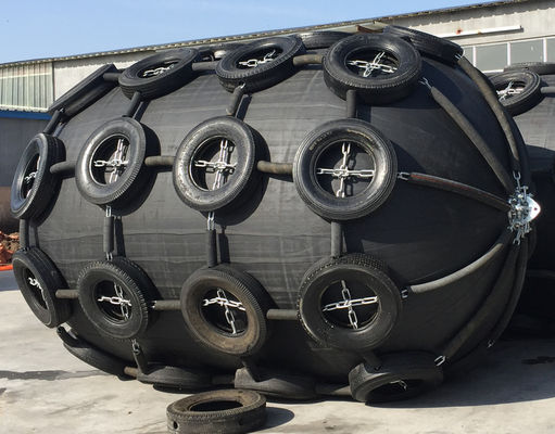 Quality Natural Rubber 4.5*9m 50kPa Pneumatic Marine Fender with Customized Colors factory