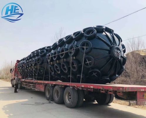 Quality Yokohama Fender Marine Diameter 4.5m 80kPa Pneumatic Rubber Fender factory
