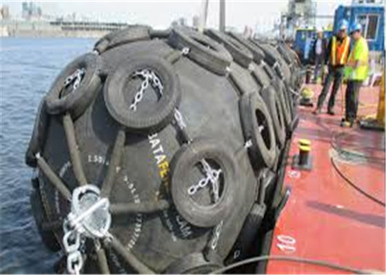 Quality 0.5x1m Galvanized Tyre Chain Pneumatic Marine Fender factory