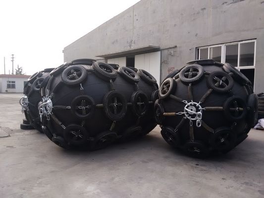 Quality BV Pneumatic Rubber Fender With Tyre To Ship Protection 50KPa / 80Kpa factory