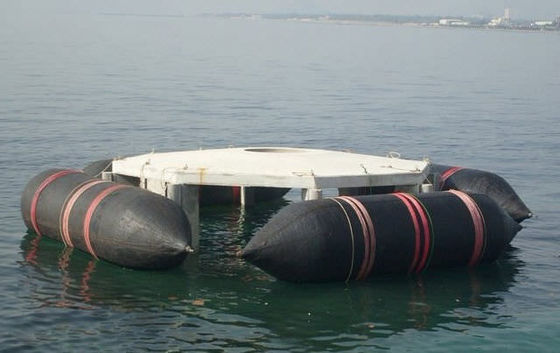 Quality 1.8*18m Black Salvage Rubber Floating Inflatable Marine Airbag factory