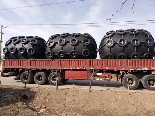 Quality Rope Nets Floating Pneumatic Rubber Fenders Pneumatic Marine Fender d Type Fender factory