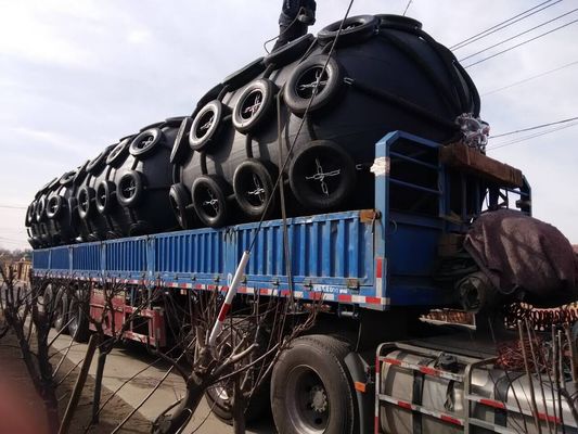 Quality Rope Nets Floating Pneumatic Rubber Fenders Pneumatic Marine Fender d Type Fender factory