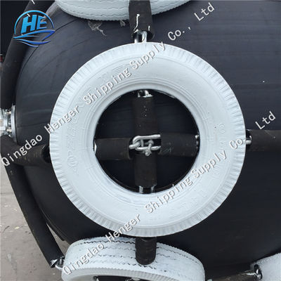 Quality 1.7*3m Standard Deflatable Pneumatic Rubber Fender White Tyres For Boat And Ship factory