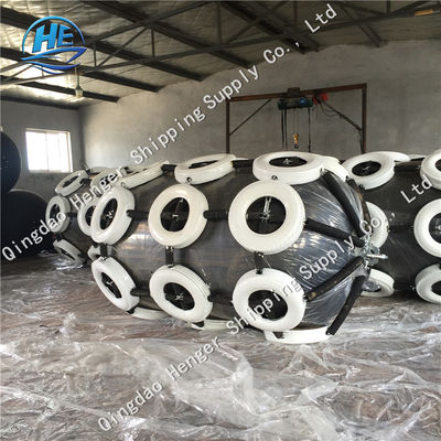 Quality 1.7*3m Standard Deflatable Pneumatic Rubber Fender White Tyres For Boat And Ship factory