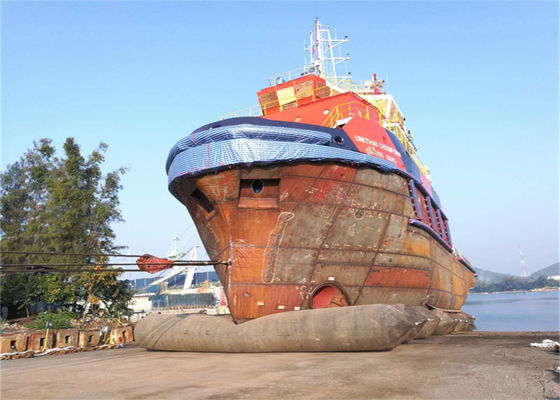 Quality High Pressure 1.5*14m Ship Launching Rubber Airbag 4-10 Layers factory