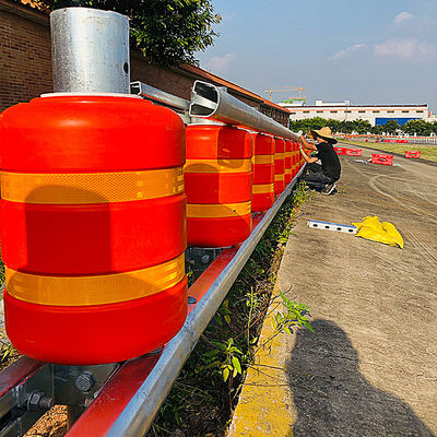 Quality Traffic Safety ISO Standard EVA Buckets Rolling Guardrail Barrier For Highway factory