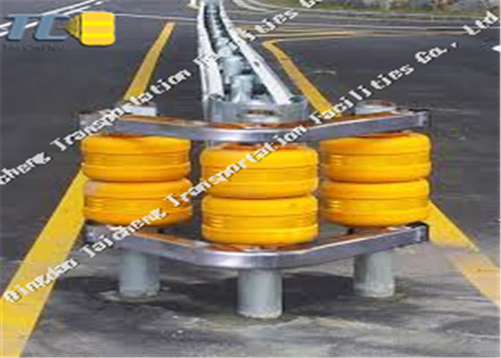 Quality Traffic Safety Rolling Anti Crash Guardrail Road EVA Buckets Roller Barrier factory