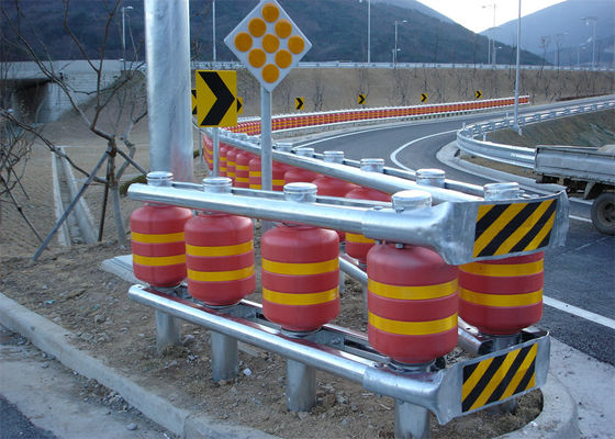 Quality Highway Traffic Safety EVA Buckets Rolling Anti Crash Guardrail Road Roller Barrier factory