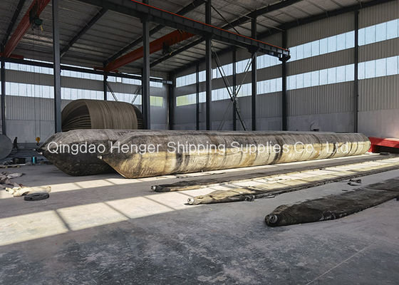 Quality ISO 14409 Certified Marine Rubber Airbag with 80kpa Working Pressure and Natural Rubber Material factory